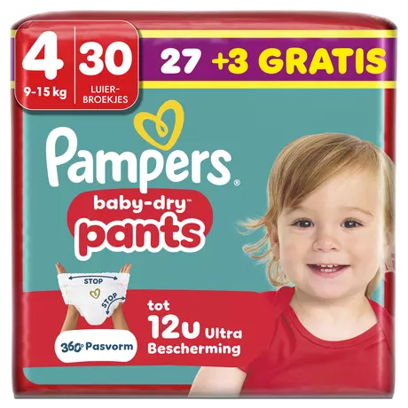 Pampers Baby Dry Pants Luierbroekjes Maat 4 9-15 kg 27 stuks + 3 gratis luierbroekjes