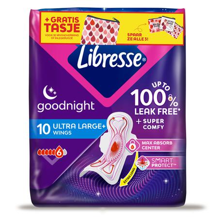 Libresse Ultra Thin Maandverband Goodnight 10 stuks