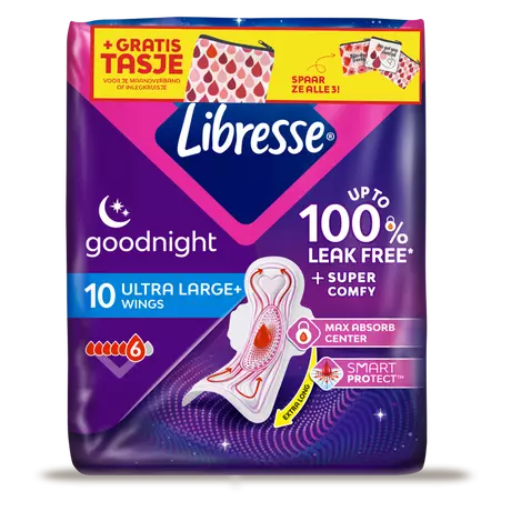 Libresse Ultra Thin Maandverband Goodnight 10 stuks