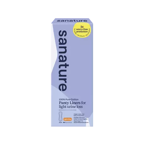 Sanature 100% Katoenen Incontinentie Inlegkruisjes Light Plus 20 Stuk