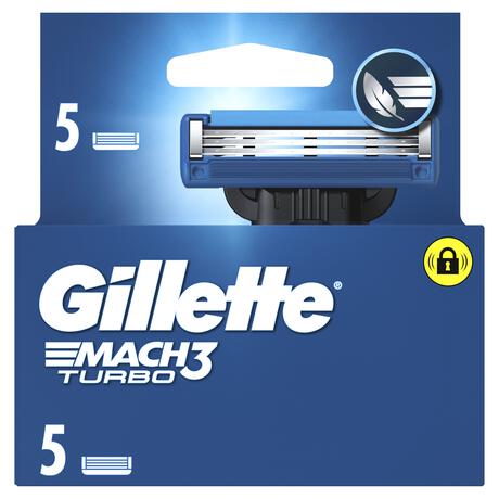 Gillette Mach3 Turbo Navulmesjes 5 Stuks