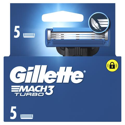 Gillette Mach3 Turbo Navulmesjes 5 Stuks