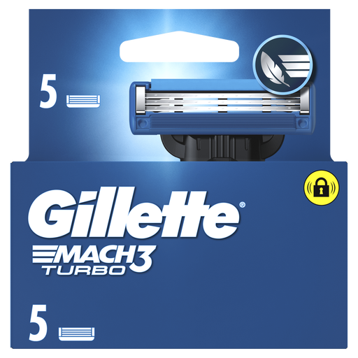 Gillette Mach3 Turbo Navulmesjes 5 stuks