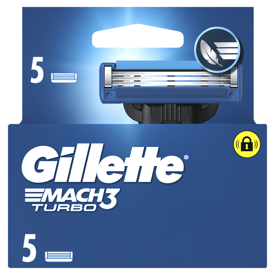 Gillette Mach3 Turbo Navulmesjes 5 stuks