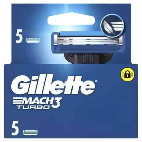 Gillette Mach3 Turbo Navulmesjes 5 stuks
