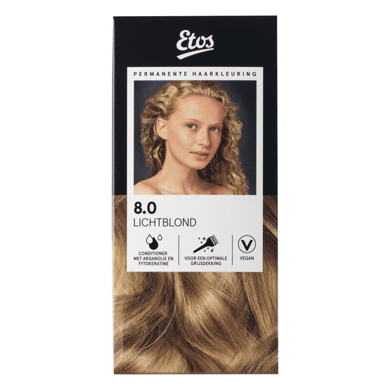 Etos Permanente Haarkleuring 8.0 Lichtblond