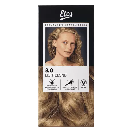 Etos Permanente Haarkleuring 8.0 Lichtblond