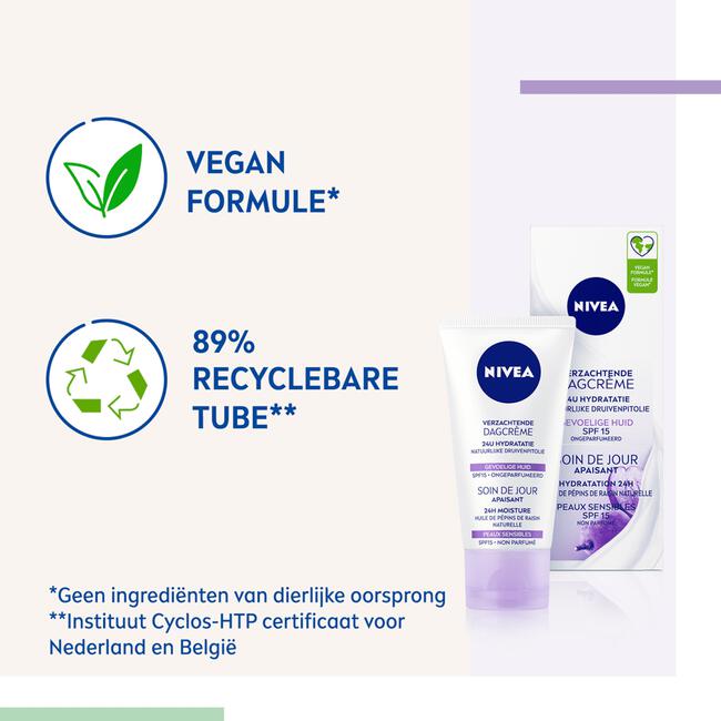 NIVEA Essentials Dagcrème +24H Sensitive SPF15 50 ML