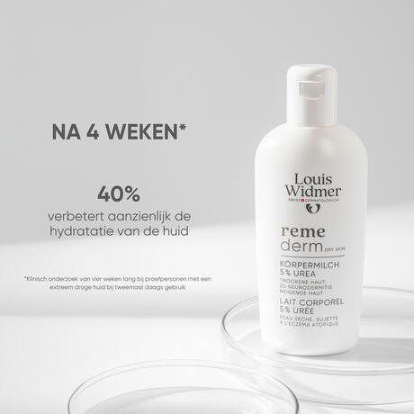 Louis Widmer Remederm Lichaamsmelk 5 % Ureum Zonder Parfum 200ML