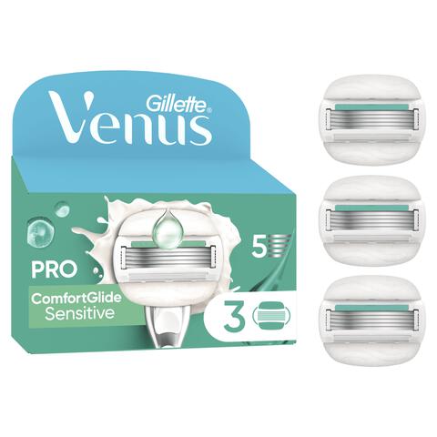 Gillette Venus ComfortGlide Sensitive Navulmesjes 3 Stuks