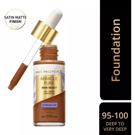Max Factor Miracle Pure Serum Foundation 95-100 Deep To Very Deep 30 ML