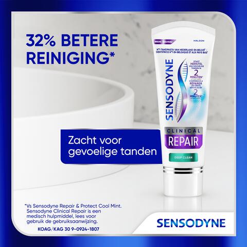 Sensodyne Clinical Repair Deep Clean Tandpasta - 75ML