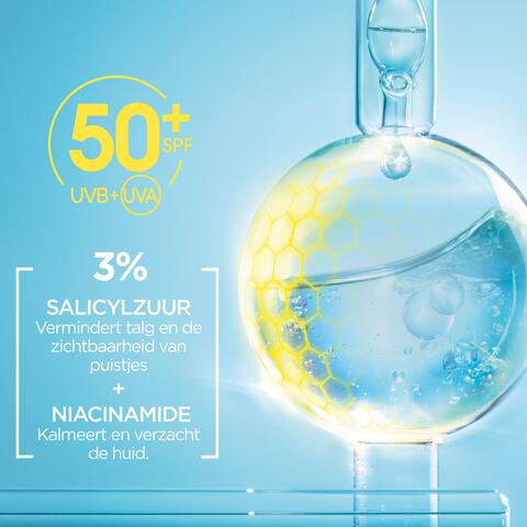 Garnier PureActive BHA + Niacinamide Daily fluid met SPF 50 40ML