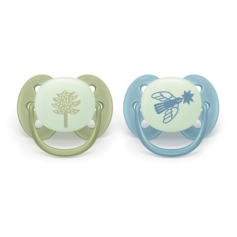 Philips Avent Fopspeen Ultra Soft Nighttime 18M+ SCF094/05 2 stuks