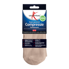 Lucovitaal Koper Geweven Compressie Steunkousen Beige 42-47 1 Paar
