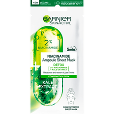 Garnier SkinActive Ampul Sheet Masker Met Boerenkool & Niacinamide