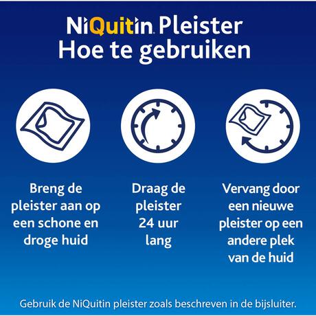 NiQuitin Clear Pleisters 21 mg Stoppen met roken