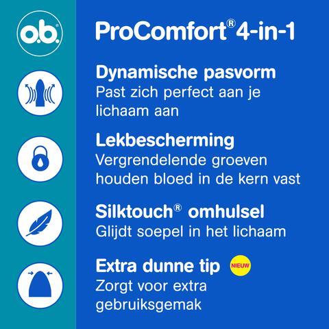 O.B. Pro Comfort Advanced Super Plus Tampons 16 Stuks