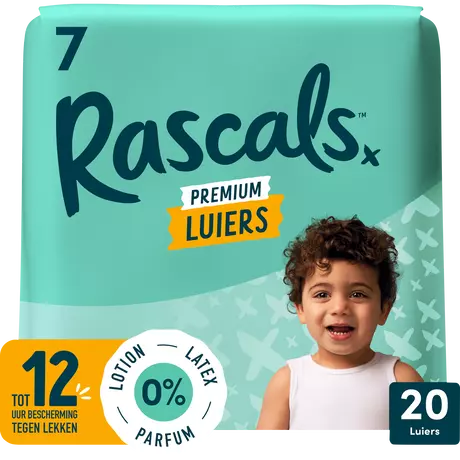 Rascals Premium Luiers Maat 7 17+ KG 20 stuks