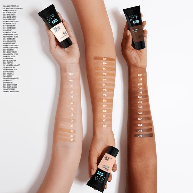 Maybelline New York Fit Me Matte + Poreless Foundation 100 Warm Ivory 30 ML