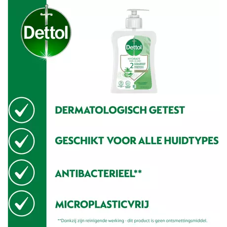 Dettol Hydrate Aloë Vera & Bamboe Antibacteriële Handzeep 250 ML