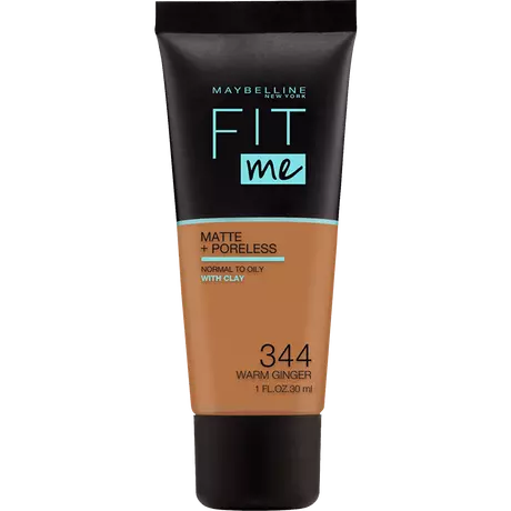 Maybelline New York Fit Me Matte + Poreless Foundation 344 Warm Ginger