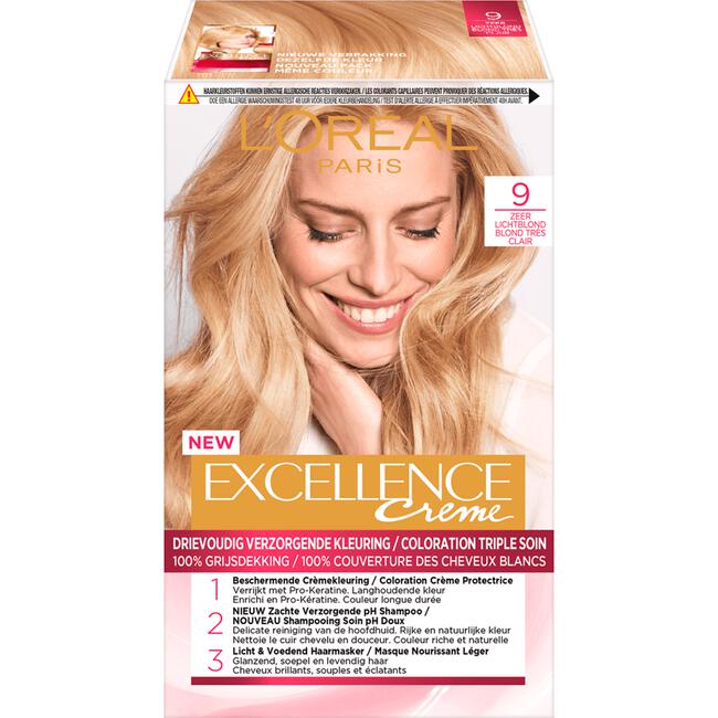 L'Oréal Paris Excellence Crème Verzorgende Crèmekleuring 9 Zeer Licht Blond