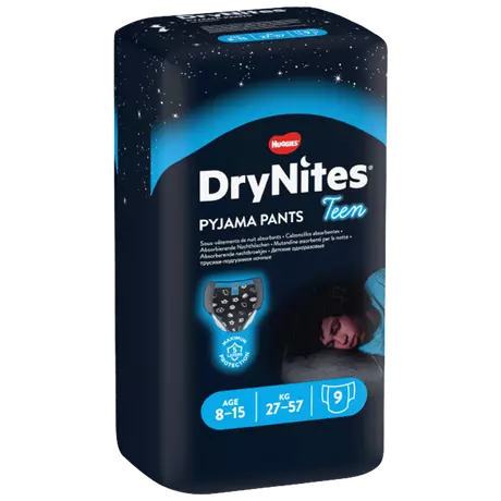 DryNites Stoere Luierbroekjes Jongens 9 Tot 13 Jaar (27 - 57 kg) 9 stuks