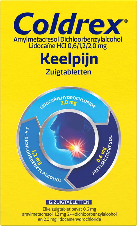 Coldrex Keelpastilles 12 Stuks