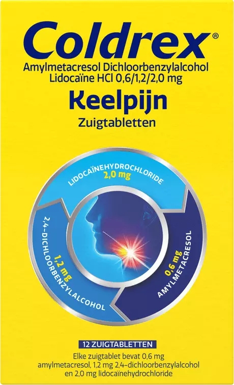 Coldrex Keelpijn Pastilles 12 Stuks