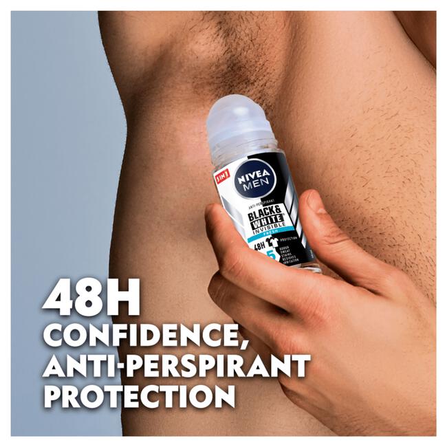NIVEA MEN Black & White Invisible Fresh Deodorant Roller 50 ML