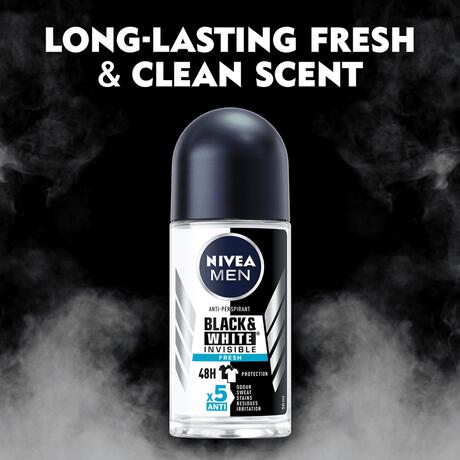 NIVEA MEN Black & White Invisible Fresh Deodorant Roller 50 ML