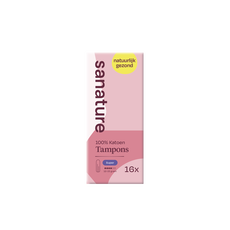 Sanature 100% Katoenen Tampons Super 16 stuks