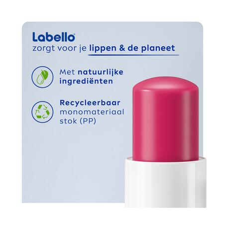 Labello Cherry Shine Lippenbalsem 24u Hydratatie Zachtrood 1 Stuk