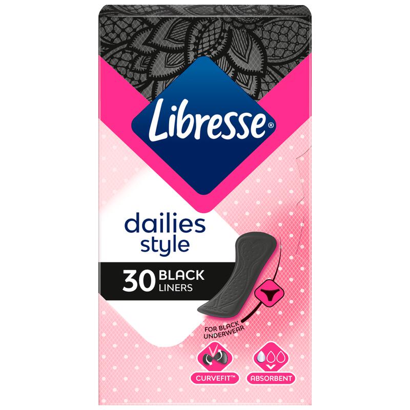 Libresse Dailies Black Inlegkruisjes Regular 30 stuks