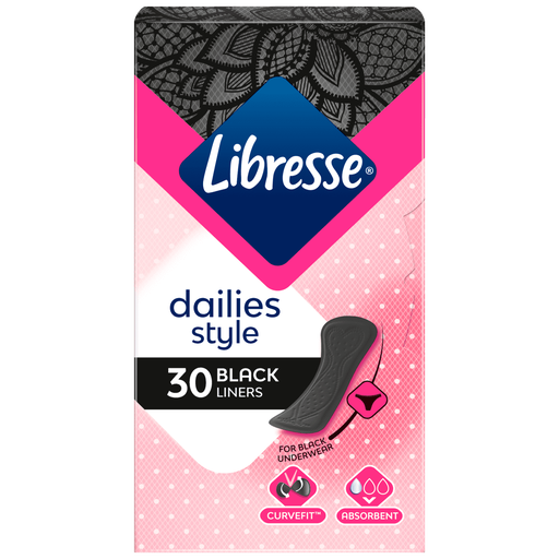Libresse Dailies Black Inlegkruisjes Regular 30 stuks