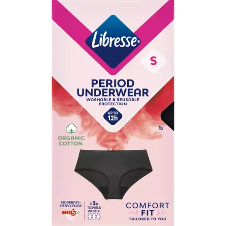 Libresse Intimawear Hipster Menstruatieondergoed Zwart Small 1 stuk&nbsp;