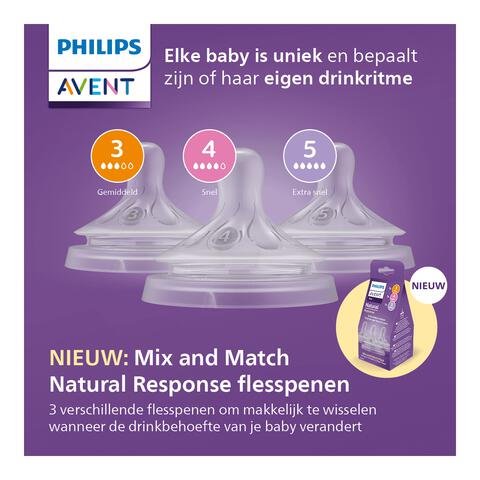 Philips Avent Natural Response Flesspeen Mix&Match 1m+SCY906/03