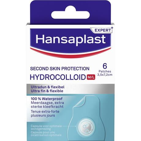 Hansaplast Second Skin Protectoin Waterproof en Transparante Pleister Strips 6 stuks