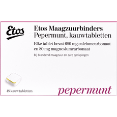 Etos Maagzuurbinders Kauwtabletten Pepermunt 48 stuks