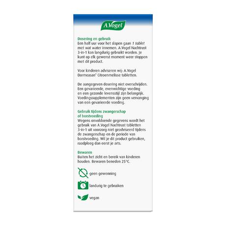 A.Vogel Nachtrust1,2* 3-in-1 Tabletten 30 stuks