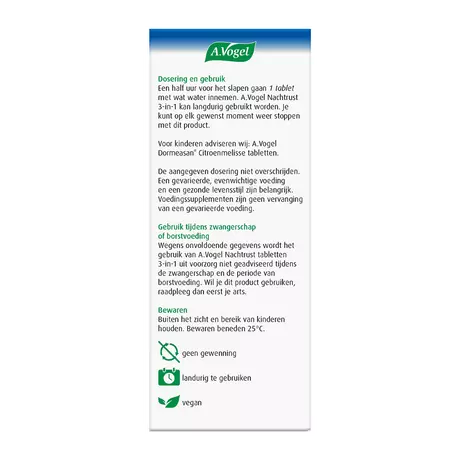 A.Vogel Nachtrust1,2* 3-in-1 Tabletten 30 stuks