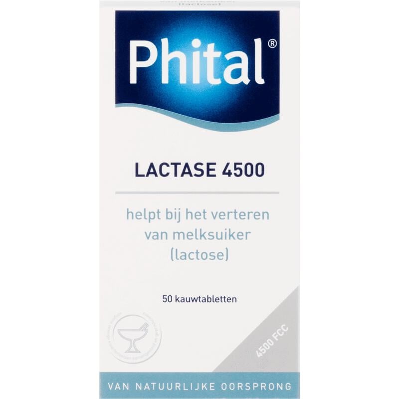 Phital Lactase 4500 Kauwtabletten 50 stuks