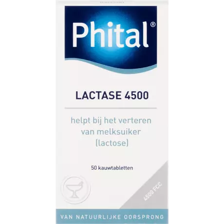 Phital Lactase 4500 Kauwtabletten 50 stuks