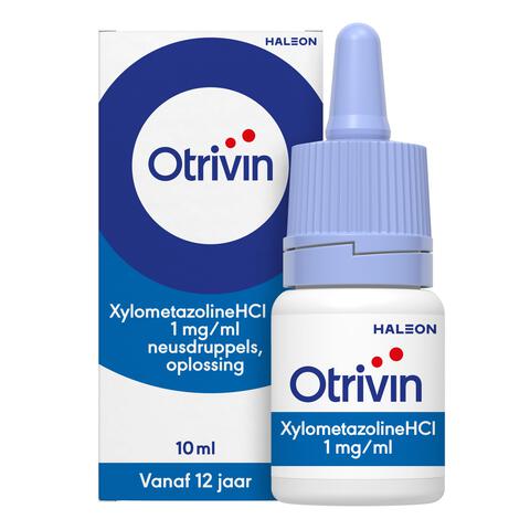 Otrivin Xylometazoline HCI 1 MG/ML Neusdruppels bij een Verstopte Neus 10 ML