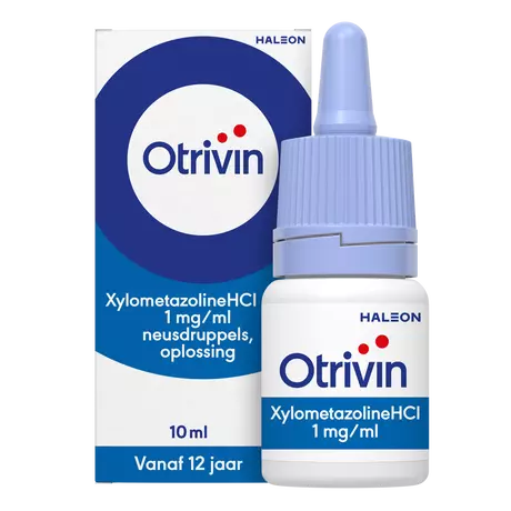 Otrivin Xylometazoline HCI 1 MG/ML Neusdruppels bij een Verstopte Neus 10 ML