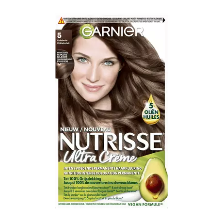 Garnier Nutrisse Crème Permanente Haarverf 5 Lichtbruin
