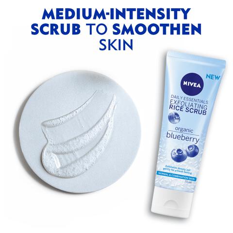 NIVEA Essentials Verfrissende Rice Scrub Peeling Exfoliant 75 ML