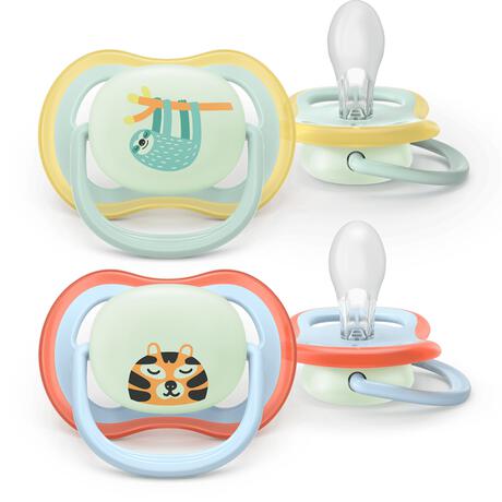 Philips Avent Fopspeen Ultra Air Night  0-6M Double Pack - SCF376/24