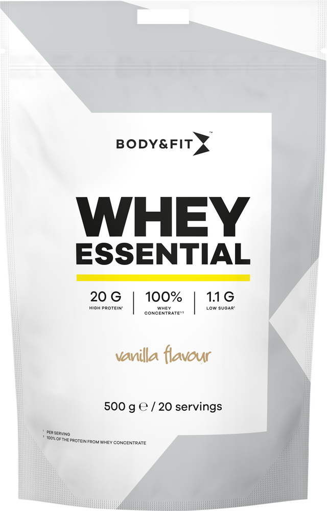 B&F whey essential vanilla 500g